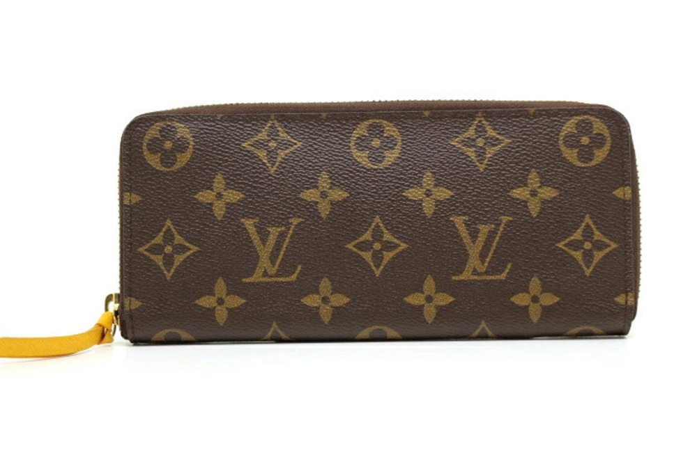 LOUIS VUITTON Wallet Long Portefeuille Clemence Monogram Saffron